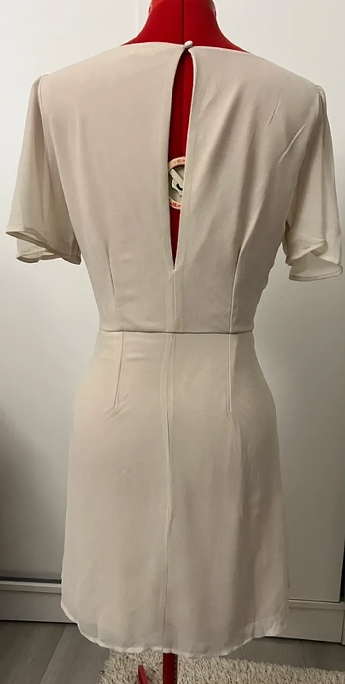 Robe voile beige encolure carrée Nly Eve - photo numéro 4