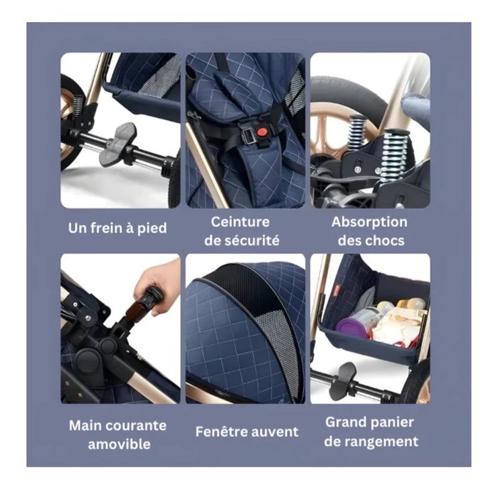 Poussette  importer made in china pour bébé tendance, Solide et confortable à prix cassé - photo numéro 2