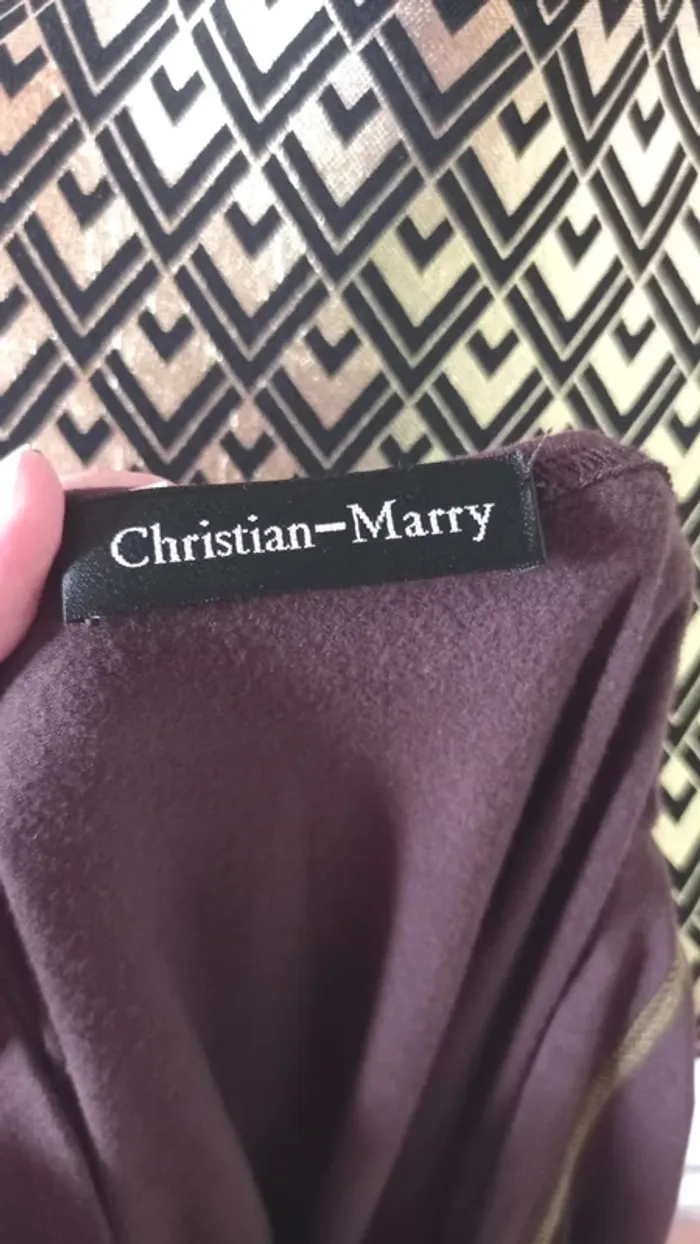 🌸Tunique manches longues, Christian Marry, taille 46 - photo numéro 5