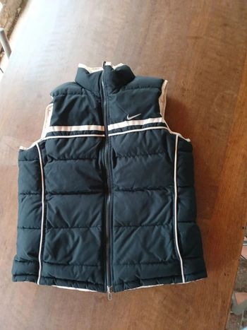 Doudoune nike vintage réversible M noir et beige