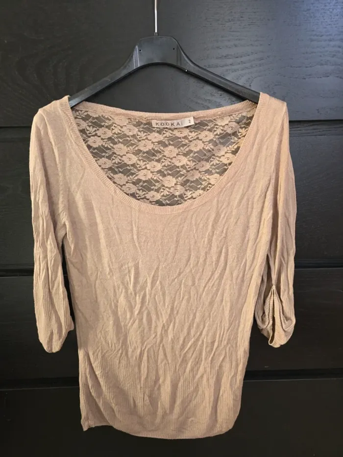 pull fin beige Kookai