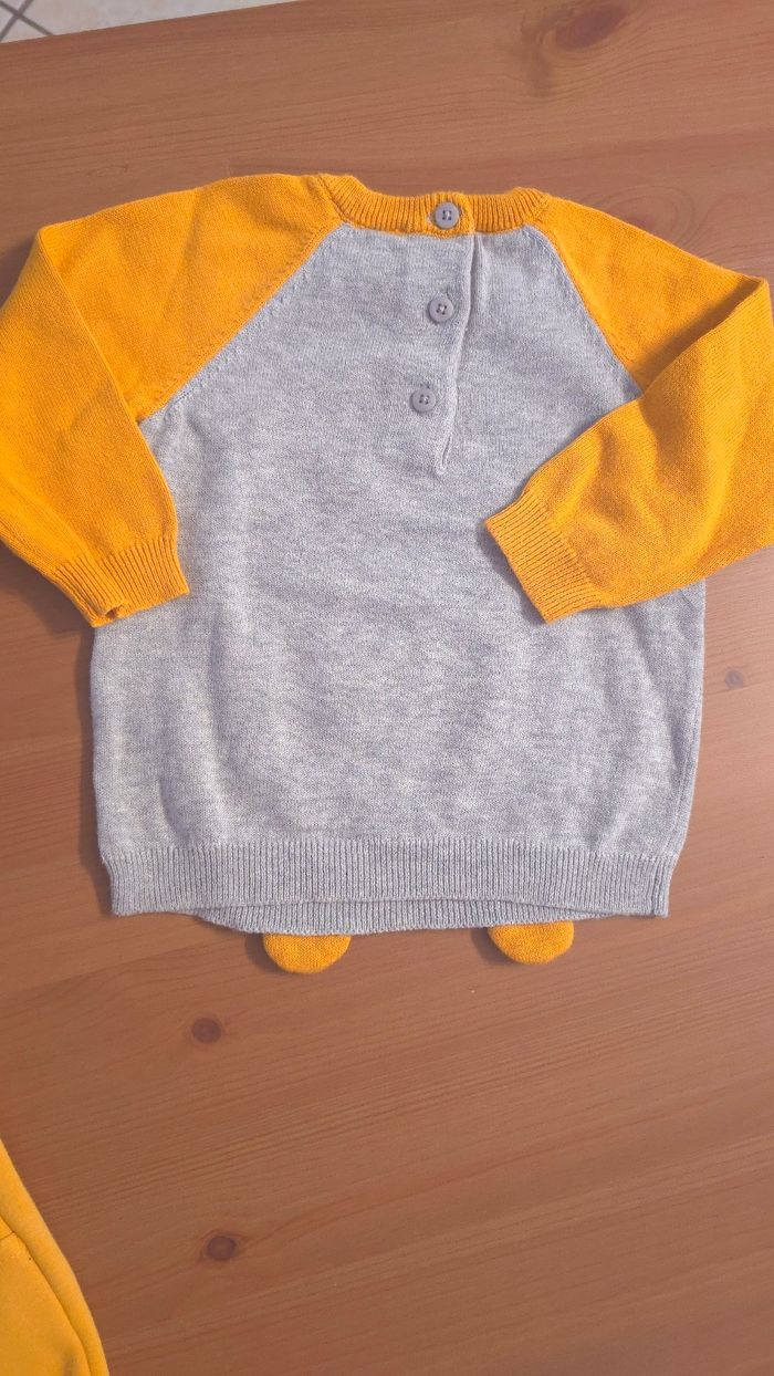 😍🥰💙 ensemble pull tricot et pantalon molleton intérieur polaire 6mois garçon 💙🥰😍 - photo numéro 4