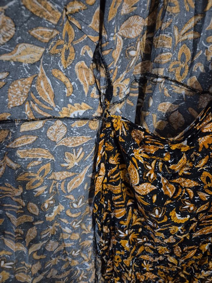 Magnifique robe longue portefeuille avec volants sur le bas de la jupe Kiabi taille 50 - photo numéro 7