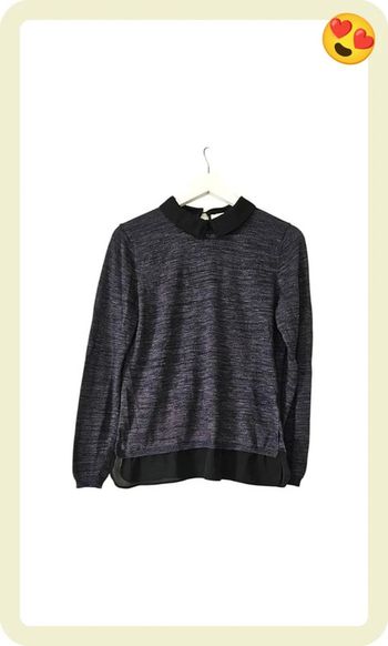 pull col V Camaïeu marine taille M