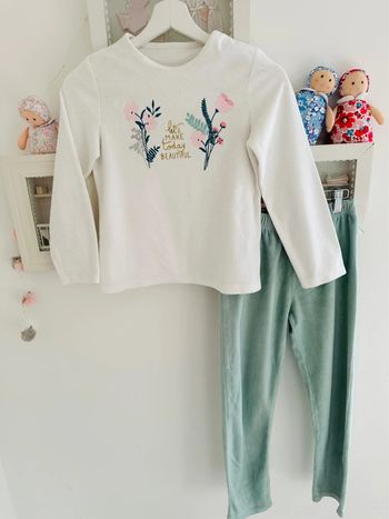 Pyjama deux pièces velour