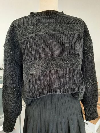 Pull noir et argent femme 34 # lora11femme34