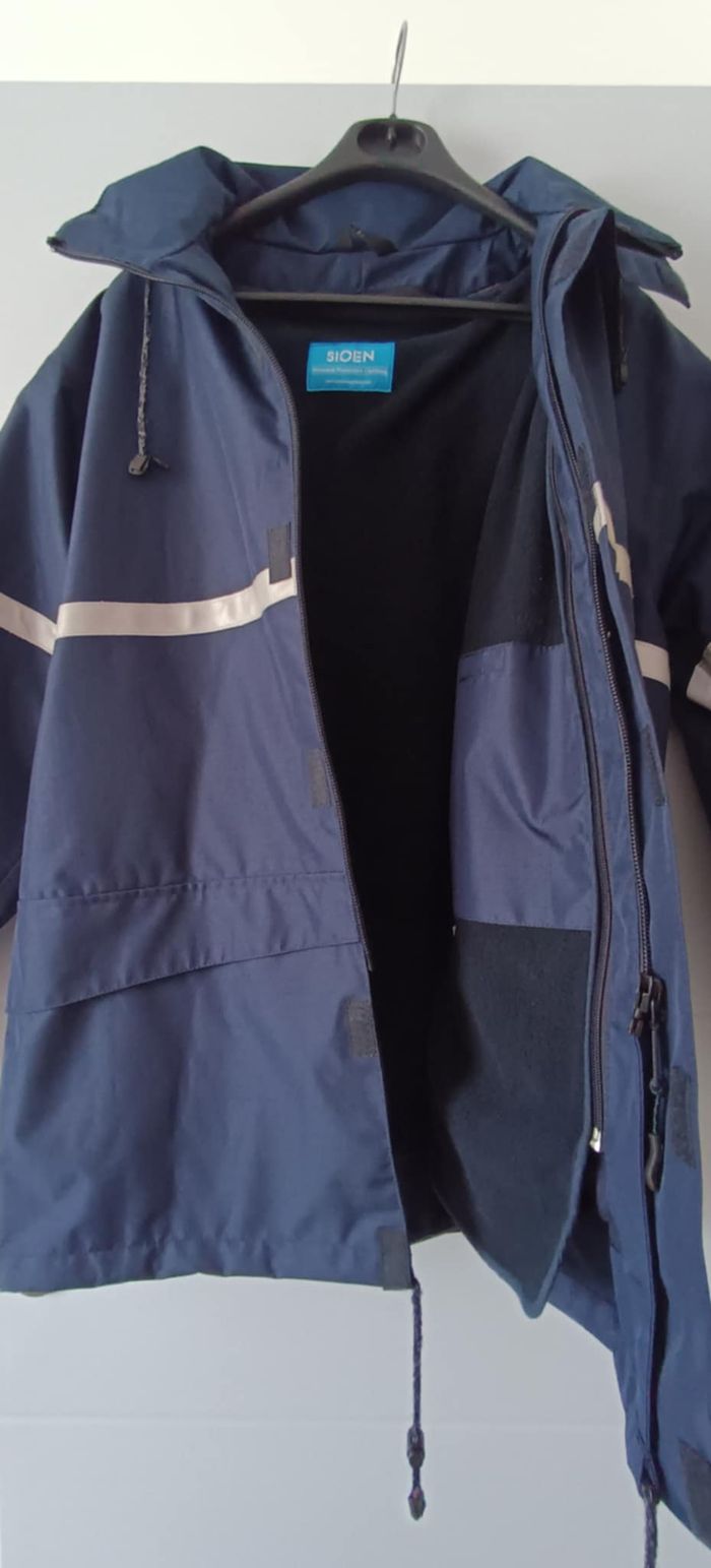 Parka de travail marine imperméable, ignifugé et antistatique SIOEN Taille L - photo numéro 4