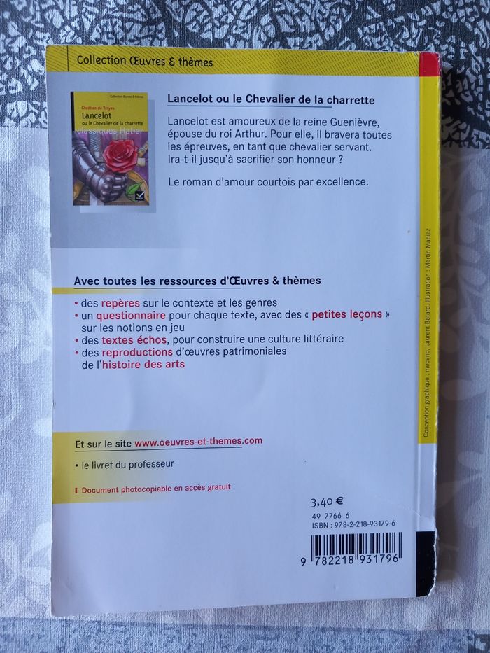 Chrétien de Troyes Lancelot ou le Chevalier de la charrette - photo numéro 2