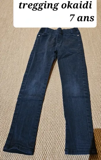 Pantalon fille tregging okaidi 7 ans