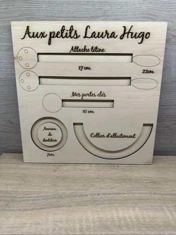 Gabarit attache tétine, porte clé, collier d’allaitement, anneau de dentition