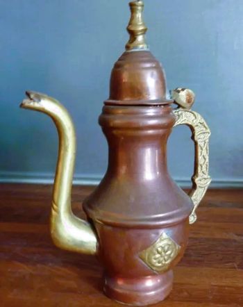 Carafe pichet thé orientale accessoire cuisine cuivre collection vintage TBE