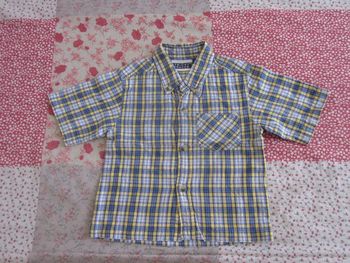 Chemise manches courtes à carreaux 18 mois