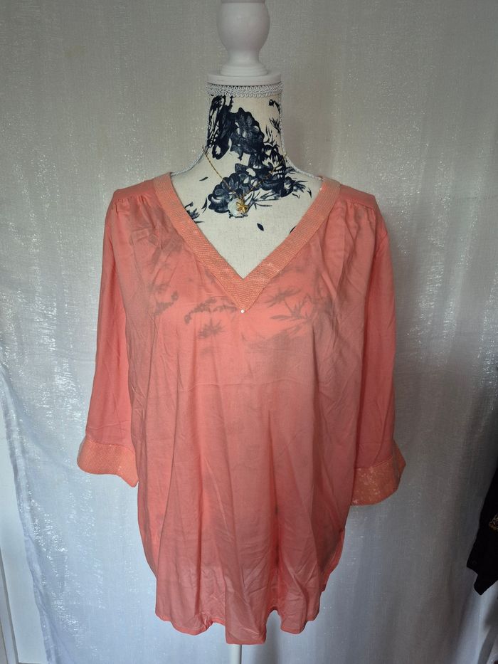 Blouse fluide saumon - photo numéro 2