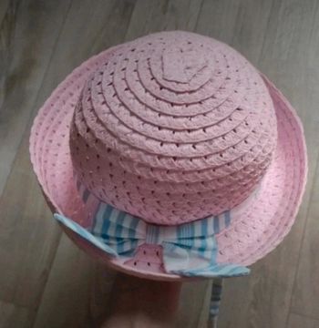 Chapeau bébé cérémonie rose 6 mois