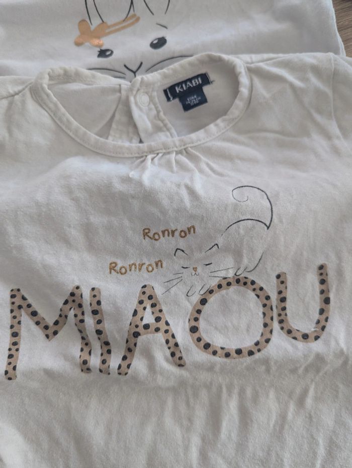 Lot de 3 t shirt manches longues 12 mois - photo numéro 3