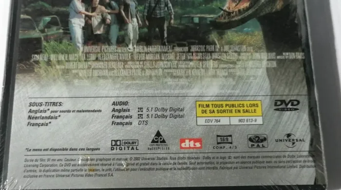 Dvd Jurassic Park 3 (Sam Neil, Tea Leoni) Neuf scellé. - photo numéro 5