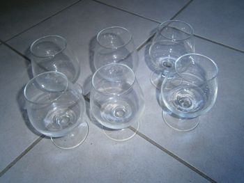 Lot de 6 verres à cognac
