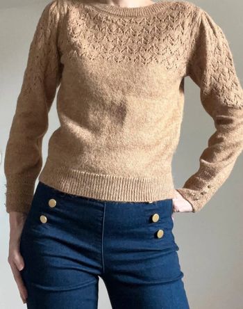 Pull ajouré avec alpaga