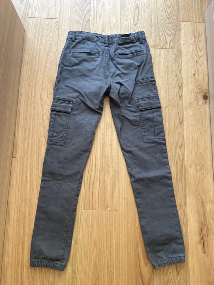 Pantalon cargo gris kaki Monoprix taille 12 ans - photo numéro 3