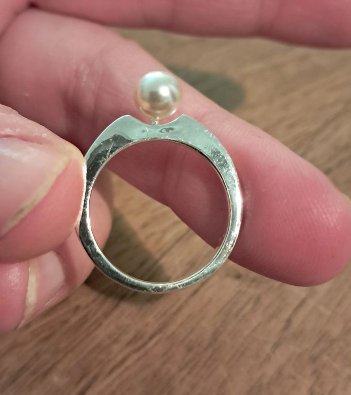 Bague avec perle - photo numéro 3