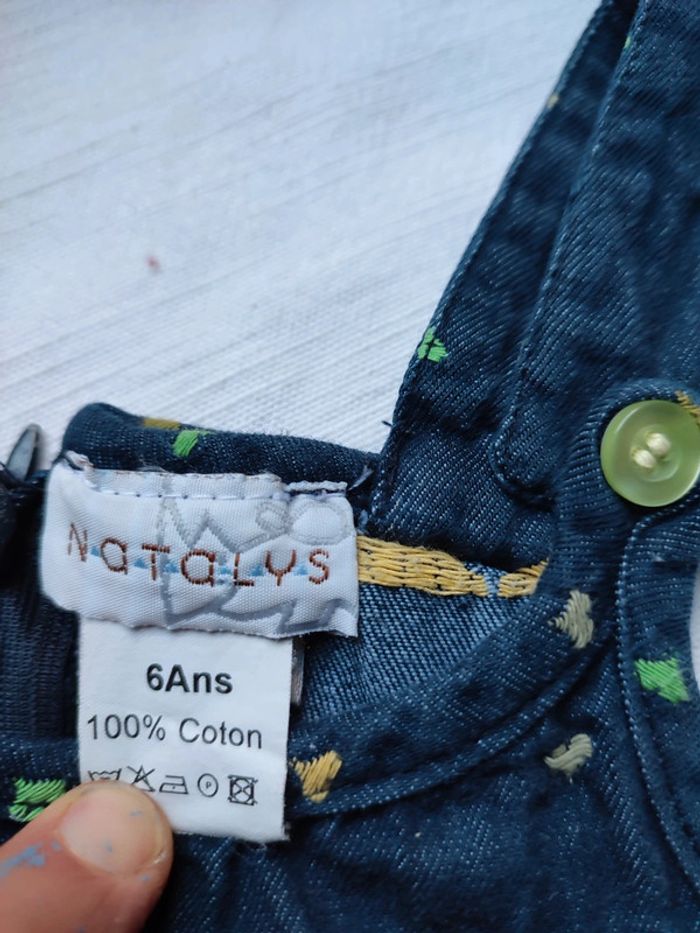 Robe salopette en jean 6 ans - photo numéro 4
