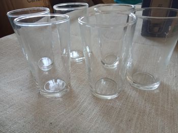 Ensemble de 6 petites Verrines en verre transparent