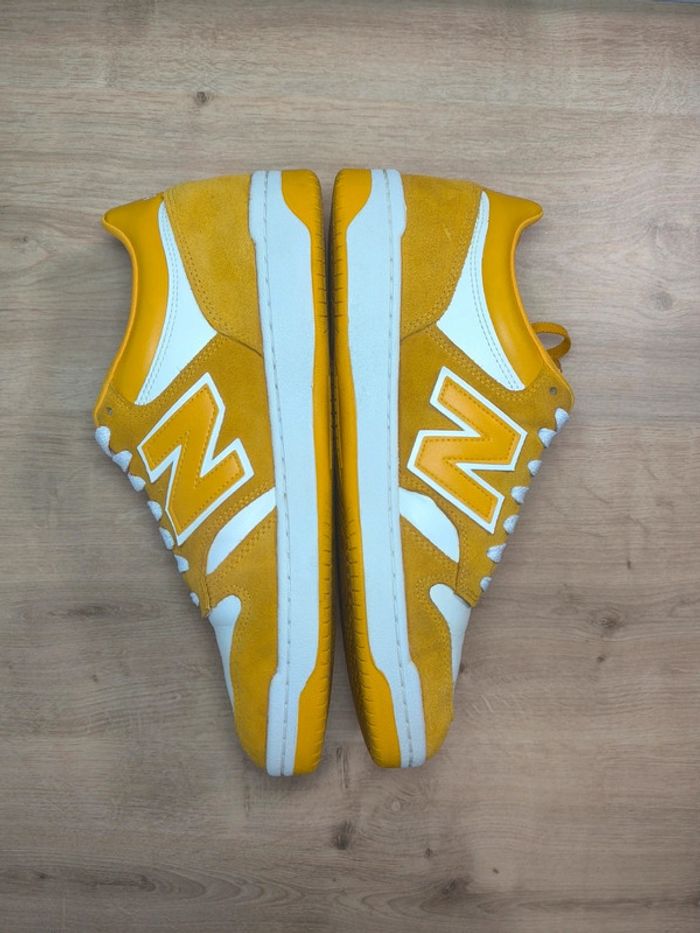 Baskets New Balance 480 jaune moutarde et blanche pointure 46.5 comme neuves - photo numéro 3