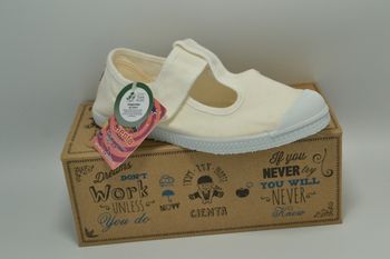 Cienta - Sandales en toile Blanc (P.34)