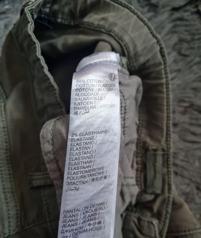 Jean skinny kaki style cargo taille XS 14ans - photo numéro 8