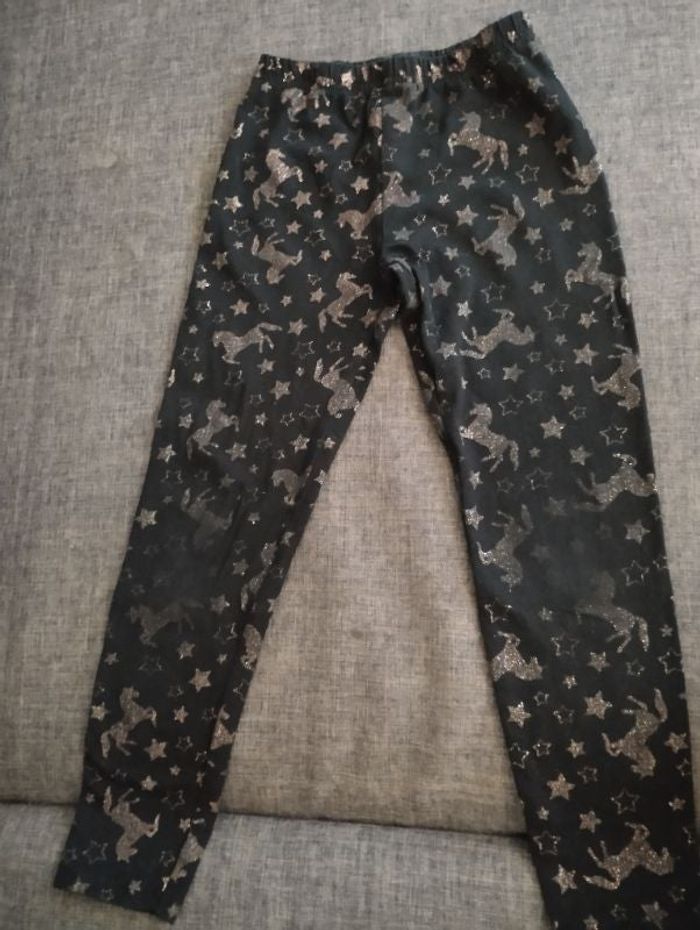 Legging fille noir paillettes