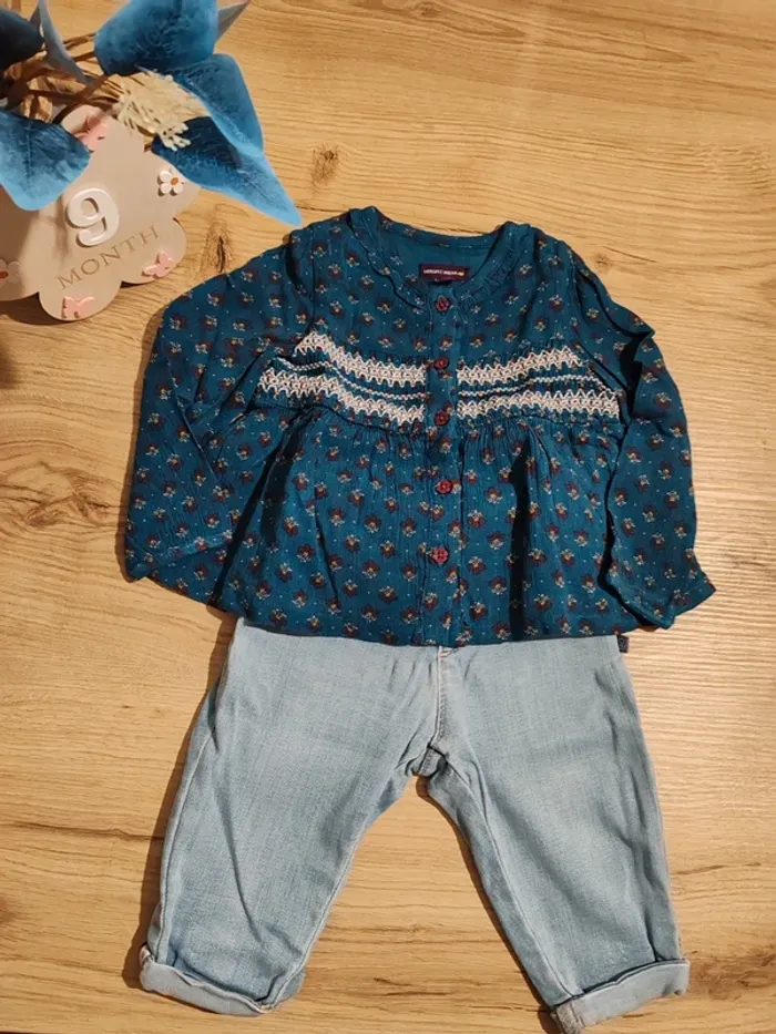 Ensemble bébé fille 9 mois – sergent major - photo numéro 2