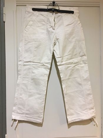 Pantacourt blanc camaïeu taille 38