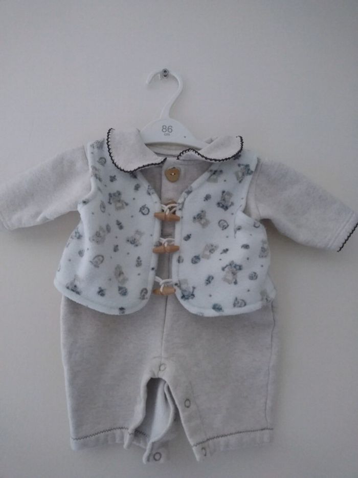 Ensemble combinaison garçon bébé 3 mois