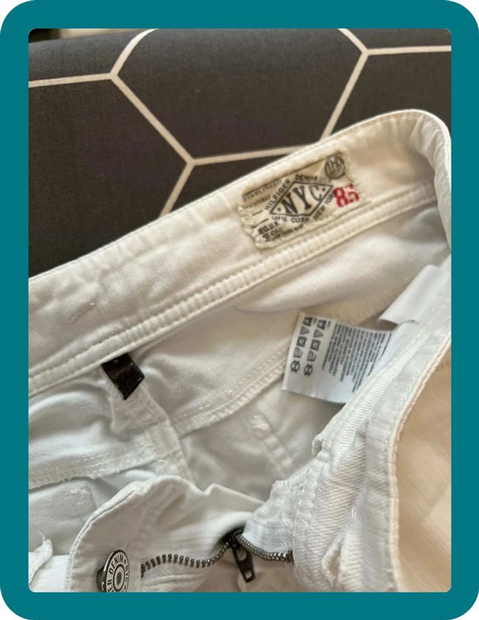 Jean Capri 7/8 blanc stretch taille 28 - Tommy Hilfiger - photo numéro 7