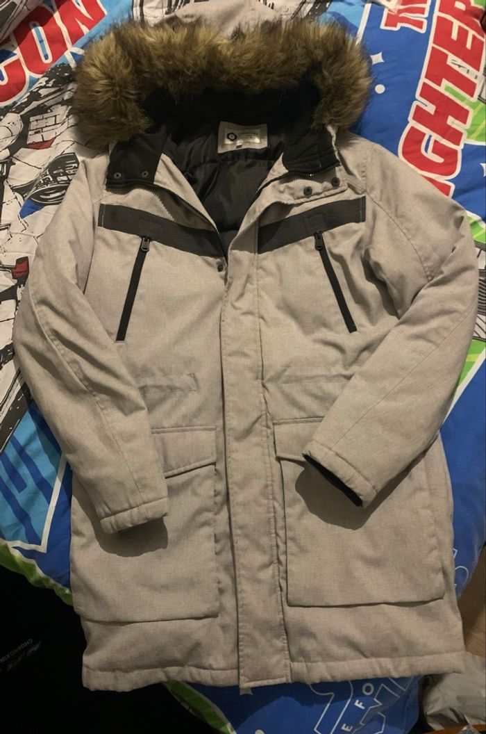 Manteau mis long avec capuche intérieur doudoune marque jack et Jones Taille M - photo numéro 3