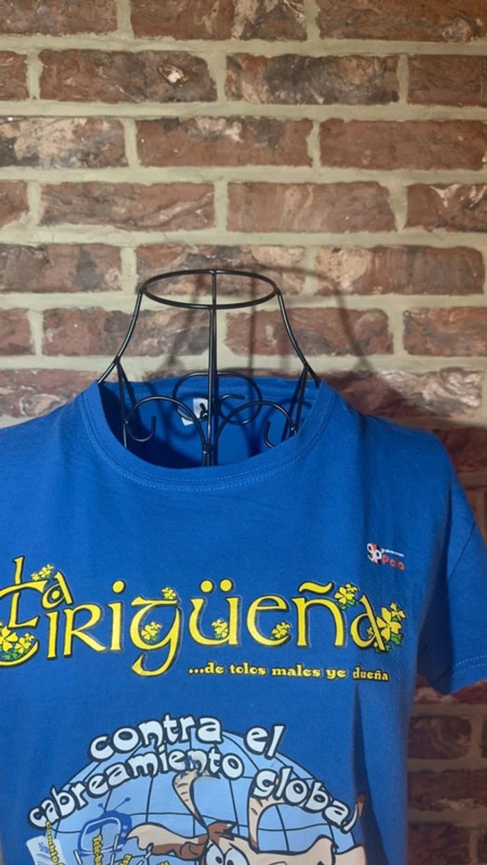 T-shirt bleu à motifs Taille S / 36 - photo numéro 7