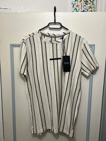 T-shirt Teddy Smith High Life blanc cassé style baseball 16ans (S)