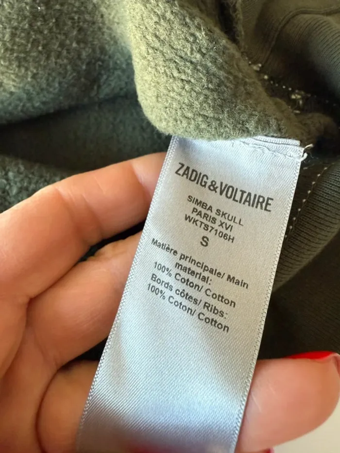 Sweat kaki tête de mort zadig et voltaire - photo numéro 5