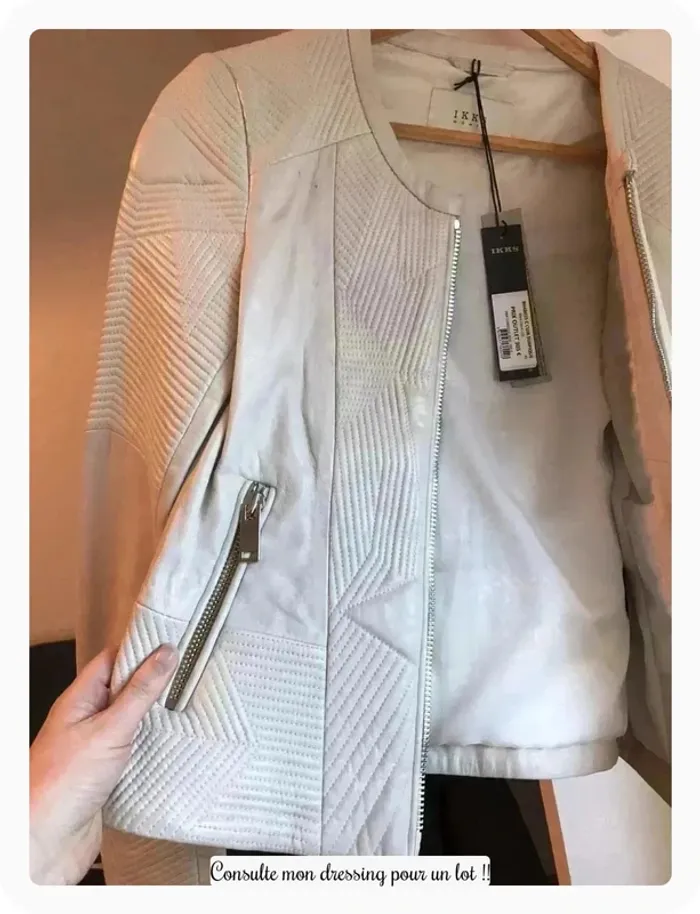 Veste cuir ikks avec étiquette - photo numéro 6