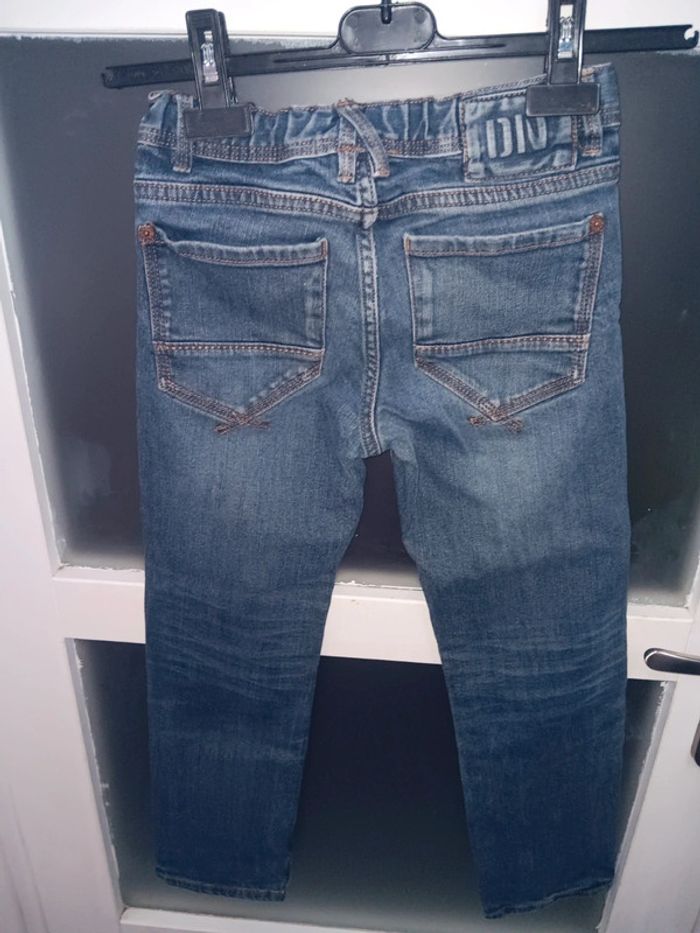 Jean garçon coupe slim effet usé, taille 8 ans - photo numéro 2