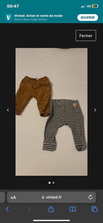 lot pantalon
