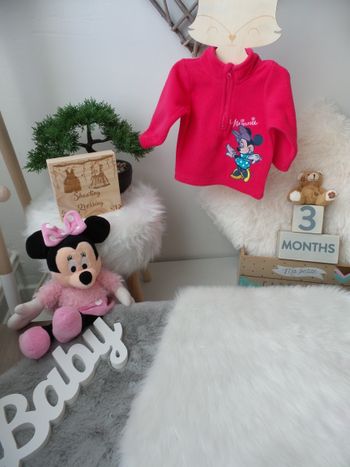 Jolie Pull polaire Rose Minnie Disney Baby 3mois fille
