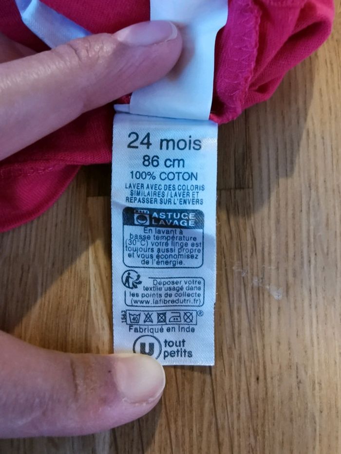 T shirt fille 24 mois U Tout Petits - photo numéro 5