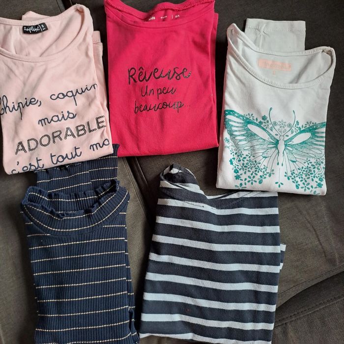 Lot de 5 tee-shirts manches longues 8ans #TAO
