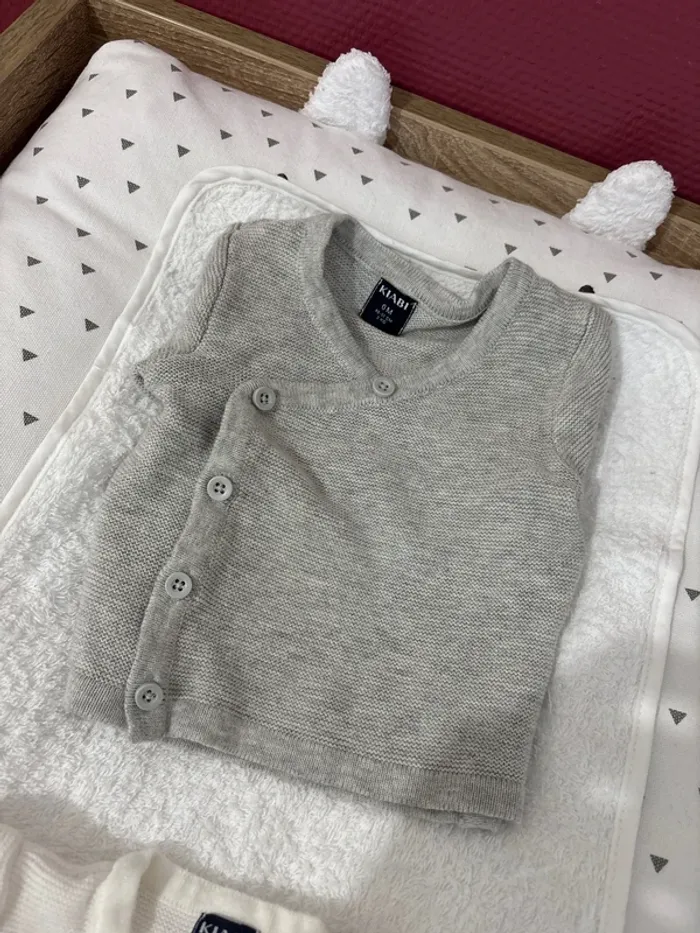 Gilet gris naissance - photo numéro 2
