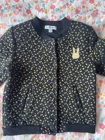 Veste mi-saison noire et doré Vert Baudet 3 ans