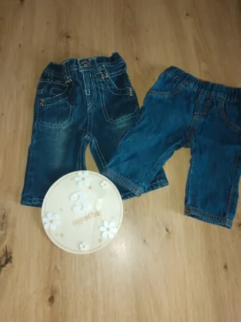 Lots de 2 jeans bébé 3 mois
