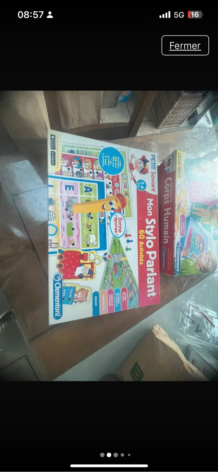 Lot 2 jeux apprentissages