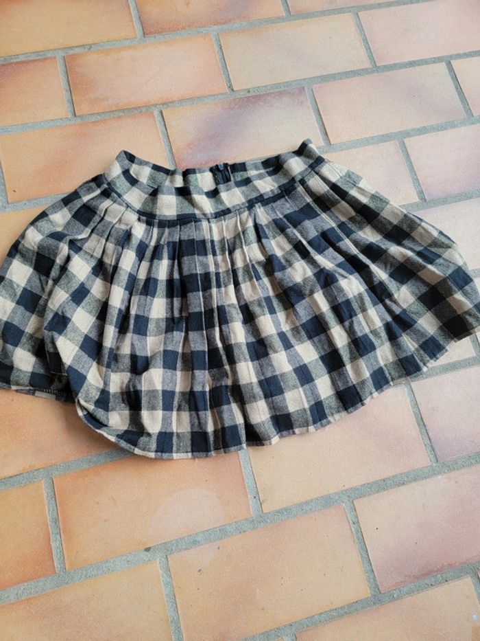 Mini-jupe froufrou à l'anglaise oui Carreaux vintage