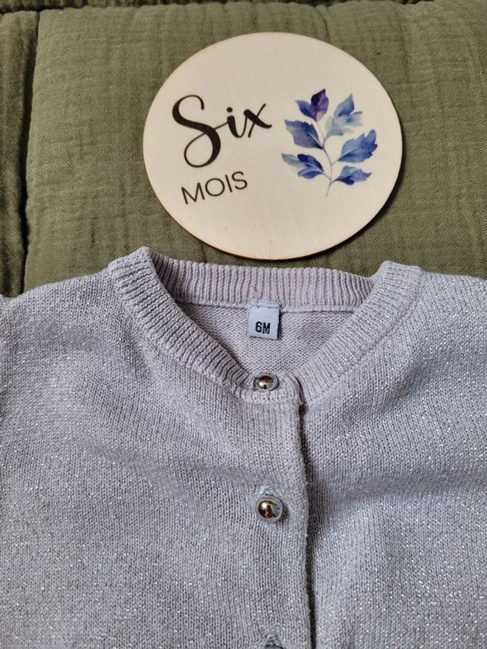 Gilet court pailleté 6 mois - photo numéro 2